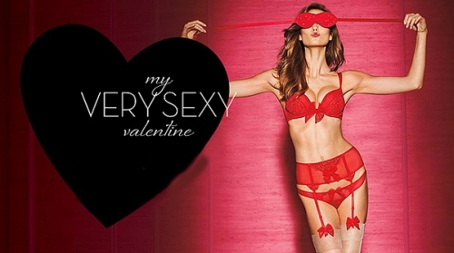 Candice Swanepoel is Red Hot in Victoria's Secret Valentine's Day
