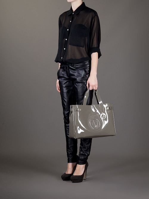 Handbag Armani Jeans Grey in Polyester - 39831545