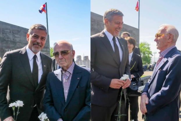 This tragedy was an integral part of his life։ Kristina Aznavour shares some archived photos of Charles Aznavour and George Clooney taken in Tsitsernakaberd
