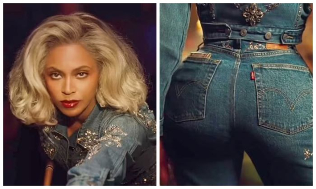 Beyoncé dazzles in Levi's jeans as she recreates one of brand's iconic ads
