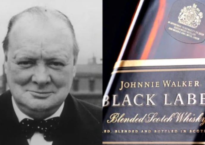 Уинстон Черчилль нарисовал картину в честь своего любимого виски Johnnie Walker